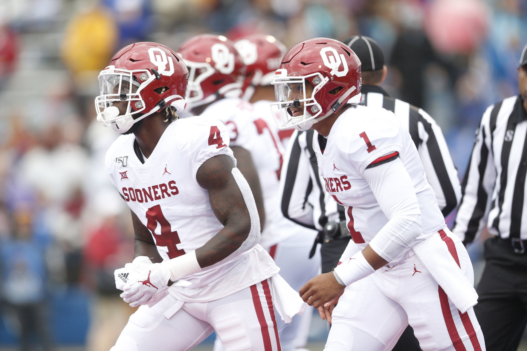 Sooners shake off slow start to defeat Kansas 45-20; Texas up next